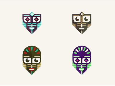 Character Design Full alien character design face human illustration mask mayan monster motion nature skull