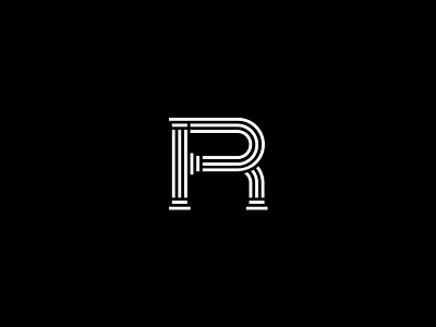 R for Rome. icon letter lettering logo pillar pillars r rome serif type