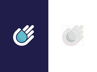 HandDrop chemic chemical drop hand icon liquid logo moist moisture symbol water wet