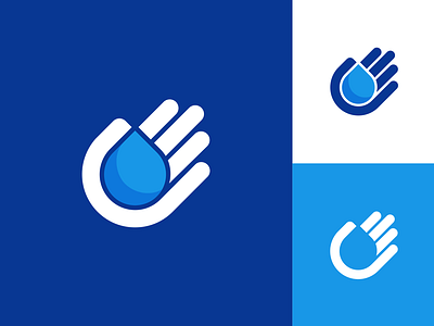 HandDrop 2 chemic chemical drop hand icon liquid logo moist moisture symbol water wet