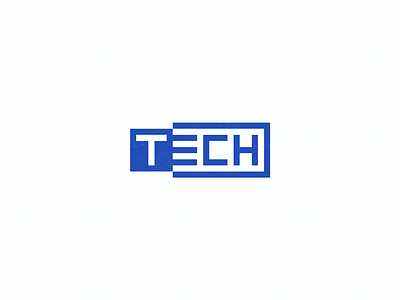 Tech Wordmark chip chips connect hardware lettering logo negative space tech techno technology usb word mark