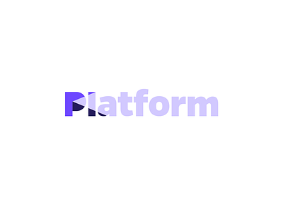 Platform 3d branding communicate community friendly identity logo monogram platform shape social word mark