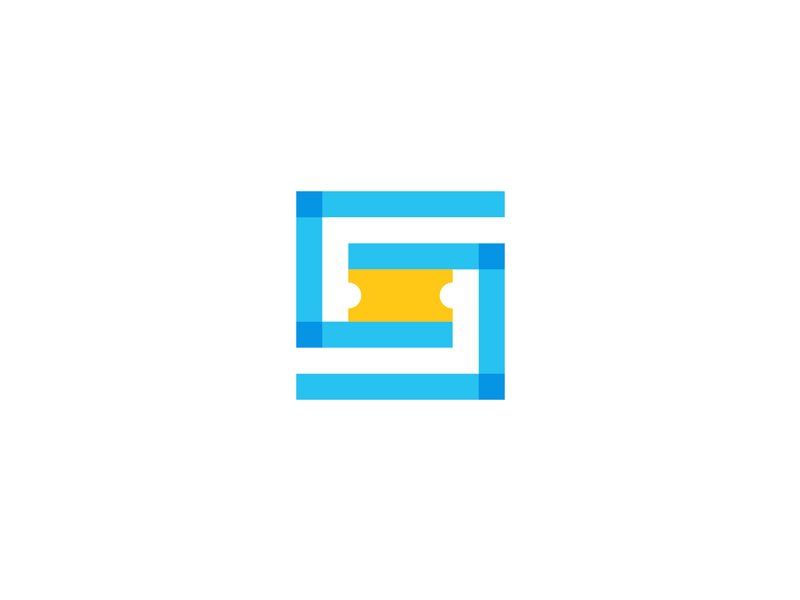 Ticket Store p paydro event mark identity branding swap smart simple symbol ticket tickets