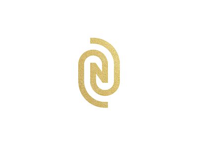 N Monogram branding gold golden identity line minimal monogram n trademark