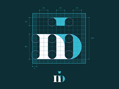 NIB (nib) Monogram 2 b board grid i ib innovate innovation lettering letters monogram