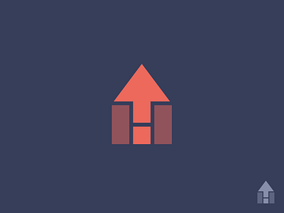 Home Rental arrow branding h home house icon identity logo monogram real estate rent up