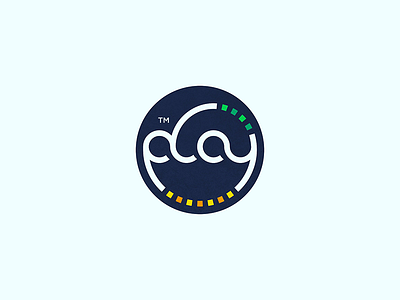 Play branding circle connect custom identity interact letter lettering logo play playing type