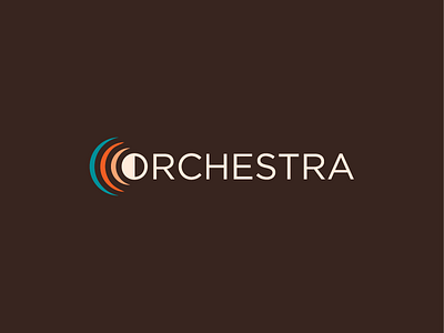 Orchestra wordmark audience audio instruments monogram music o orchestra people public sound theater