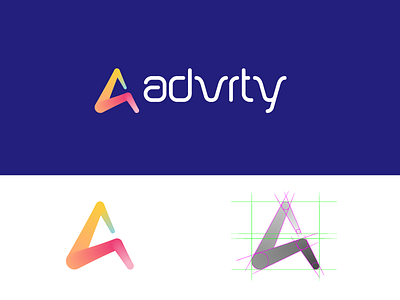 Advrty advertising advrty branding color custom grid identity lettering logo type virtual reality