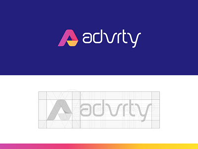 Advrty Unused v2 advertising advrty branding color custom grid identity lettering logo type virtual reality