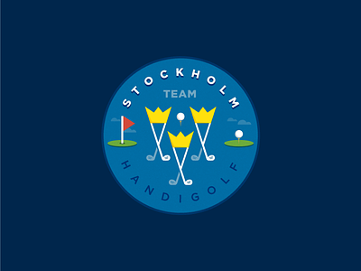 Team Stockholm Handigolf emblem identity illustration logo patch stockholm sweden team