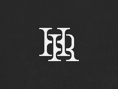 HR Monogram design emblem h hr letter lettering letters monogram r symbol