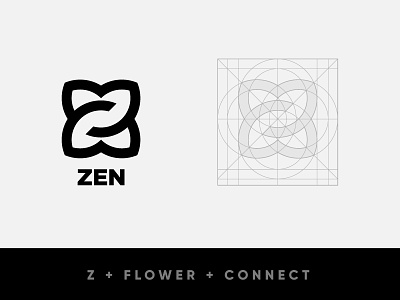 ZEN balance branding flower icon identity letter logo lotus mark monogram z zen