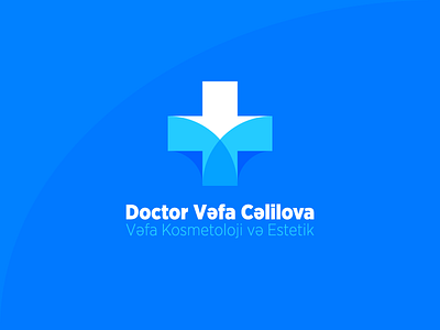 Vefa Cosmetic care clean cross doc doctor health identity logo medic monogram specialist v