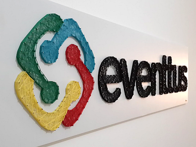Eventtus String Art Logo branding event events eventtus identity logo stitched ticket tickets wired