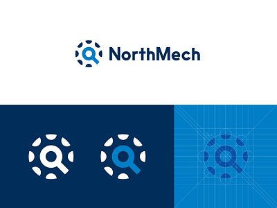 NorthMech gear icon logo mech mechanic mind north shine staffing sun sweden user