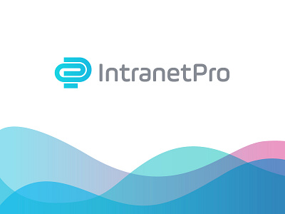 IntranetPro archive branding connect files icon identity intranet logo monogram paperclip pro transfer
