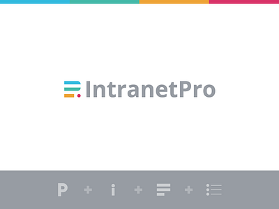 IntranetPro branding connect files i icon identity intranet logo monogram p pro task