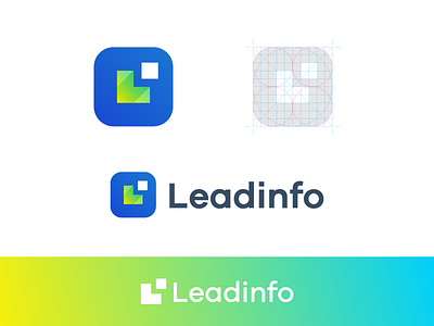 Leadinfo arrow b2b business data digital info l lead leadinfo logo monogram movement