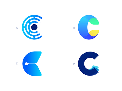 C Marks analytics app apps c data icon layer layers letter logo loop monogram