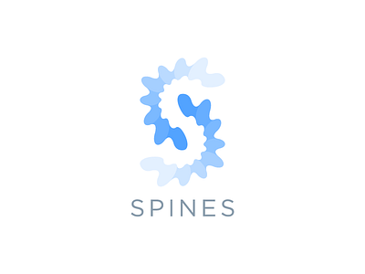 S for Spines blue body bone bones doc doctor health human medic spine spines