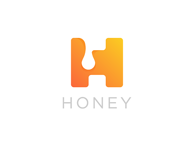 H for Honey bee food h hive honey icon letter lettering liquid logo sugar sweet