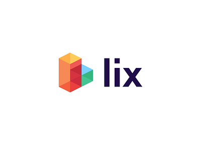 Lix Logo Redesign abstract block bright fun isometric learn lix logo student text textbook transparency