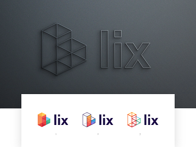Lix - Logo redesign. abstract block blocks bright fun learn lix logo student text textbook transparency