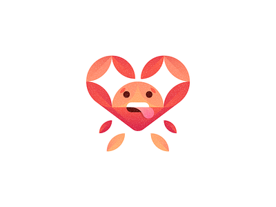 Sea Animal - Crab animal crab fun happy heart icon illustration logo love sea smile vector