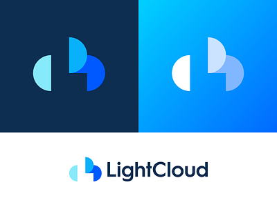 LightCloud branding cloud hardware host hosting icon identity l light logo monogram software