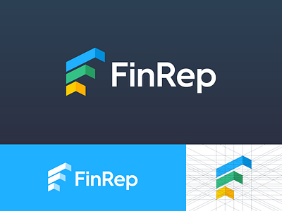 FinRep identity branding fin finance identity logo rep report reporting solutions