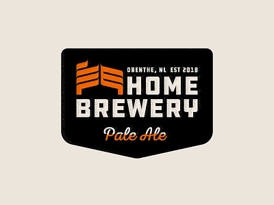 HomeBrewery - Badge Design badge beer brew brewery craft dutch home house identity kettle logo negative space