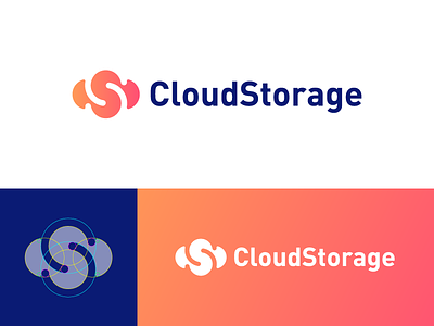 CloudStorage Logo Design c cloud cpu hardware identity logo memory monogram network s server storage
