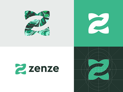 Zenze - Logo Design aura elements fluent identity logo organic sense vibe vibrant z zen zenze