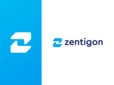 Zentigo - Logo Design create gon hands hold logo share typeface web website z zen zentigon