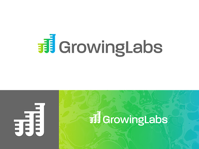 GrowingLabs - Logo Design analysis cannabis data e commerce grow growing lab laboratories labs marijuana tubes