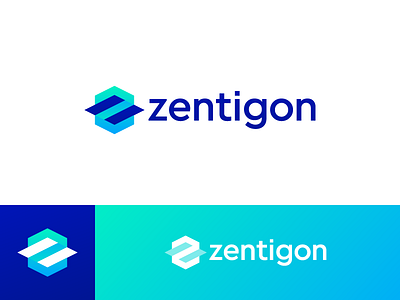 Zentigon - Logo Design abstract calculate create cube gon logo math platform website z zen zentigon