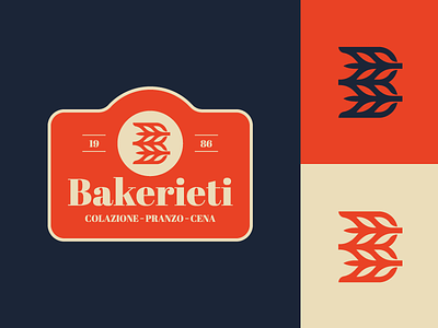 Bakeritie - Logo Proposal b bake baker bakery branding bread identity italian italy logo monogram wheat
