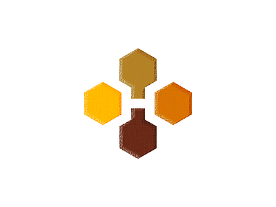 H for Honey - Logo Design bee bottle branding flask h hexagon hive honey identity logo nectar symbol