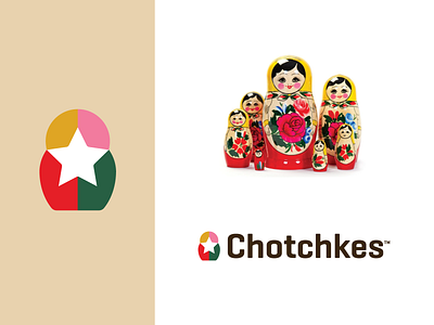 Chotchkes - Logo Design branding doll identity logo logo design matryoshka monogram russia russian