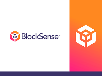 BlockSense Logo Design arrow bitcoin block blockchain branding crypto cube finance hexagon identity logo market money online pay polygon sense stock traffic vibe