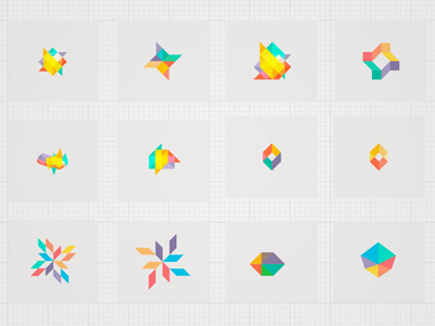 Abstract identity shapes. abstract brand color colors icon identity logo shape shapes vector