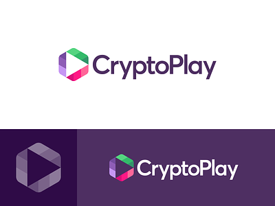 CryptoPlay - Logo Design casino challenge crypto crypto exchange crypto logo cryptocurrency cryptocurrency logo gamble game gaming identity logo negative space online play play button rebranding redesign trend video