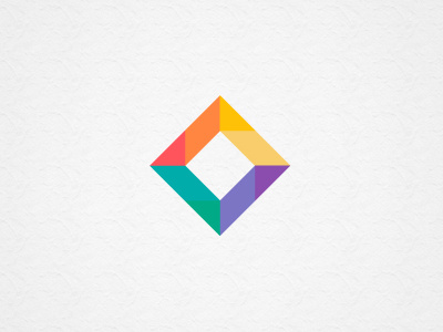 Square Mark. brand bright color cube fresh icon identity mark personal square