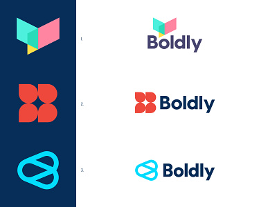 Boldly - Logo Design b bird bold branding branding design chain concept connect icon identity identity design lettering link location logo concept logo design logos monogram monograms pinpoint