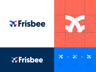 Frisbee - Logo Design angel angel investor angel level bee branding butterfly f finance frisbee fund funding identity design invest logo logo design logo grid logo identity monogram rotation venture