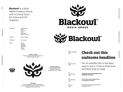 Logo Design - Blackowl 🦉 animal mark black black owl bold design branding creative logo design crown crystal eyebrows flames identity identity design illustration logo logo design media group owl owl mark visuals vr