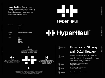 HyperHaul - Redesign Proposal arrows branding cargo container directions h hauler hauliers hyperhaul identity design logo management monogram movement plan plus ship shipment software visual identity