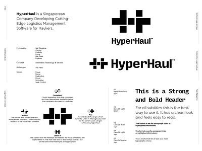 HyperHaul - Redesign Light arrows branding cargo h haul hauler hyper lettermark logo manage management monogram organize plan plus shipment software visual identity