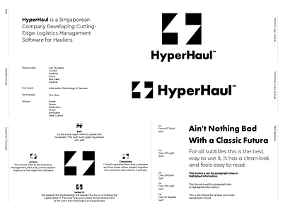 HyperHaul - Option 2 branding creative logo haul hyper hyperhaul identity letter lettering logo logo design mark monogram software